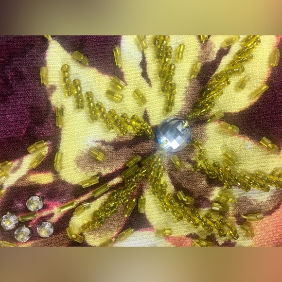 Reduced! Alison Sheri Sweater with Beads & Sequins Size S - Picture 9 of 11